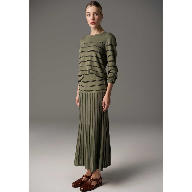 POL Gizelle Lurex Pleat Skirt image number 2